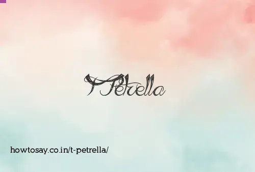 T Petrella