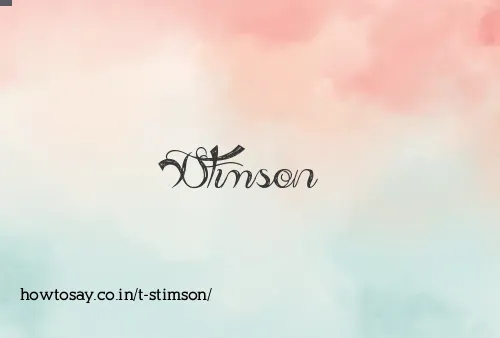 T Stimson
