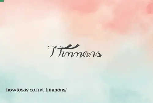 T Timmons
