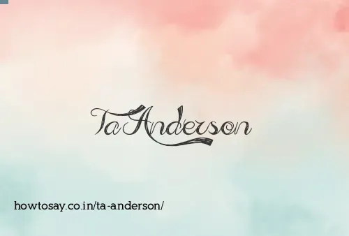 Ta Anderson