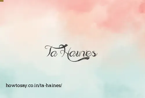 Ta Haines