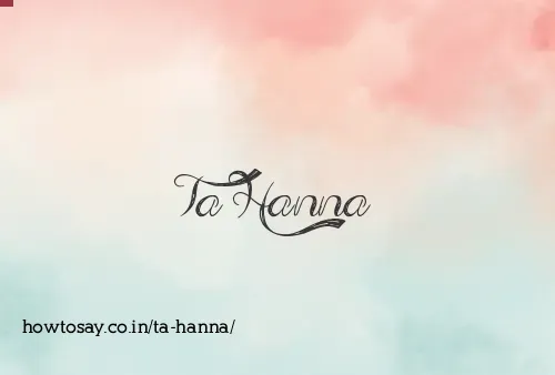 Ta Hanna