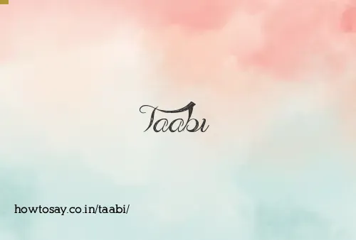 Taabi