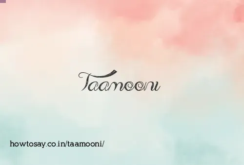 Taamooni