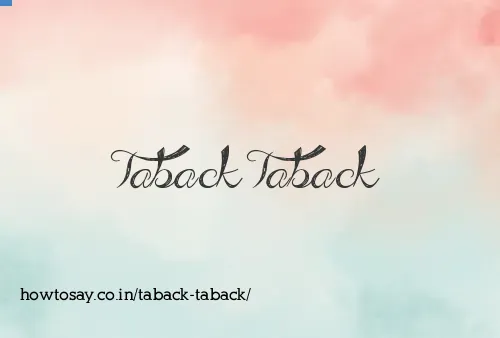 Taback Taback