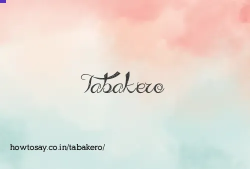 Tabakero