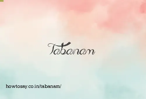 Tabanam