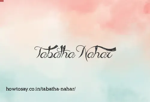 Tabatha Nahar