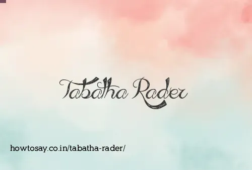 Tabatha Rader