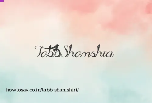 Tabb Shamshiri