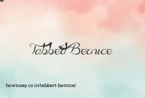 Tabbert Bernice