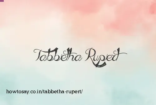Tabbetha Rupert