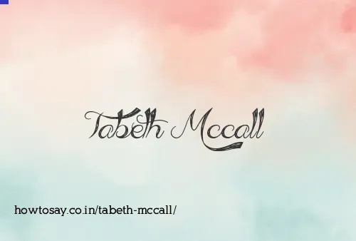 Tabeth Mccall