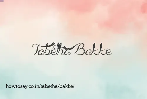 Tabetha Bakke