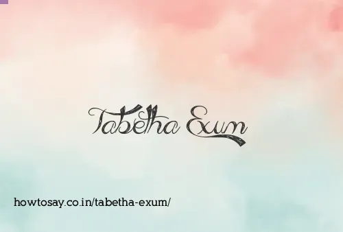 Tabetha Exum