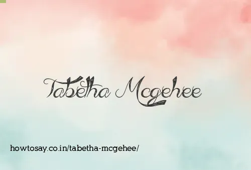 Tabetha Mcgehee