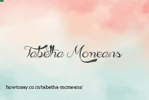 Tabetha Mcmeans
