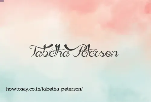 Tabetha Peterson