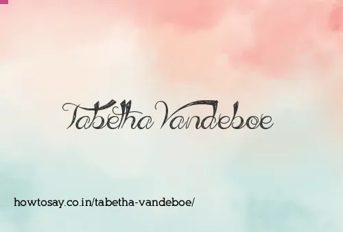 Tabetha Vandeboe