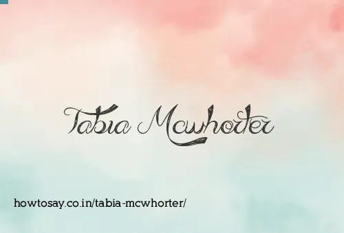 Tabia Mcwhorter