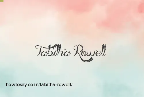 Tabitha Rowell