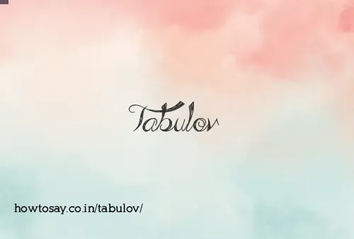 Tabulov