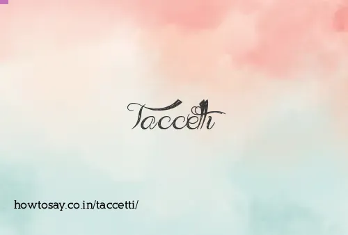 Taccetti