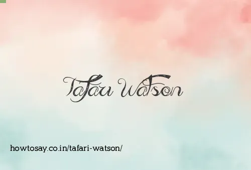 Tafari Watson