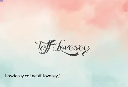 Taff Lovesey