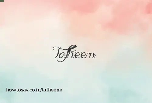 Tafheem