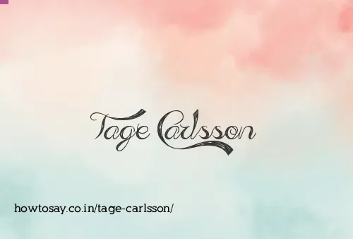 Tage Carlsson