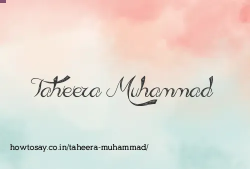 Taheera Muhammad