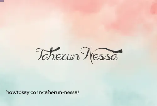 Taherun Nessa