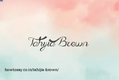 Tahijia Brown