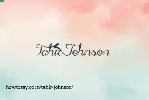 Tahir Johnson