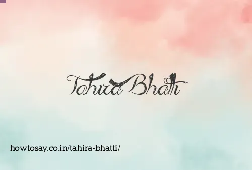 Tahira Bhatti