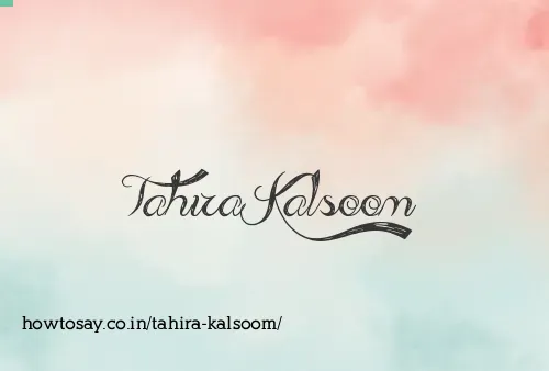 Tahira Kalsoom