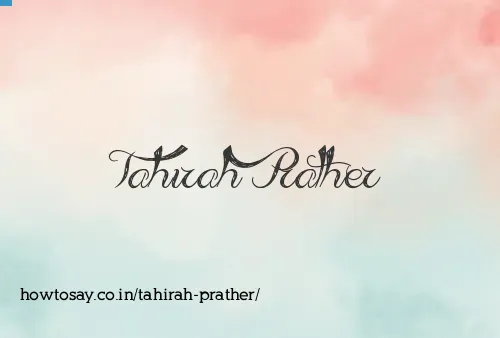 Tahirah Prather