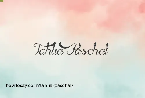 Tahlia Paschal