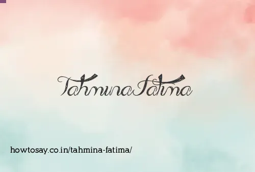 Tahmina Fatima