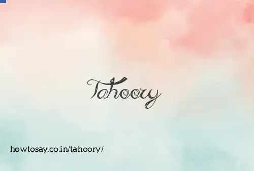 Tahoory