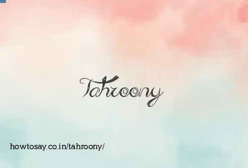 Tahroony