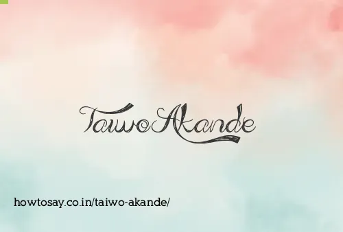 Taiwo Akande