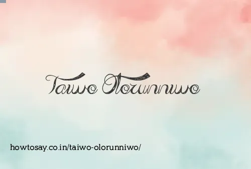 Taiwo Olorunniwo