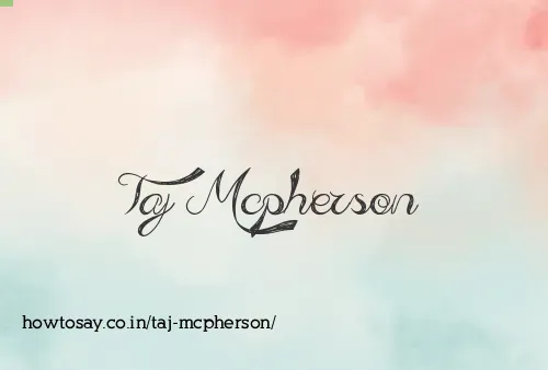 Taj Mcpherson