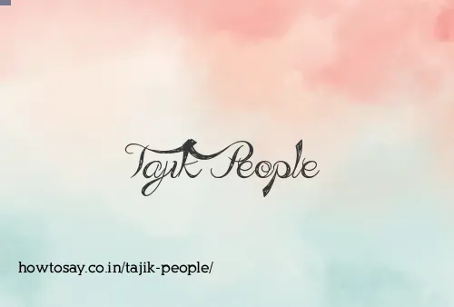 Tajik People