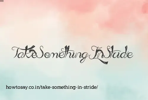 Take Something In Stride