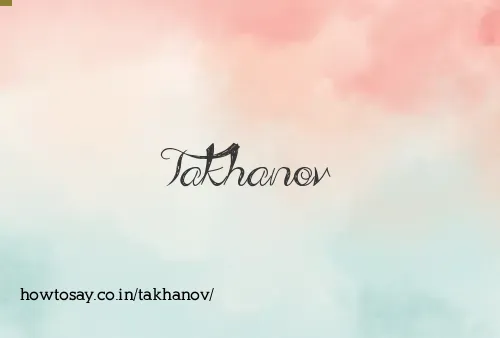 Takhanov