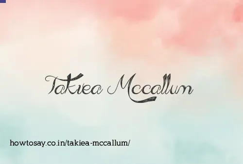 Takiea Mccallum