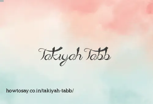 Takiyah Tabb